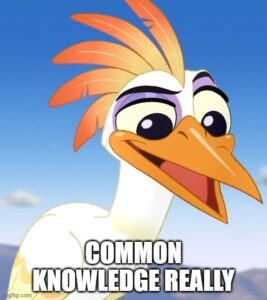 "Common knowledge Really" meme of Ono from Lion Guard